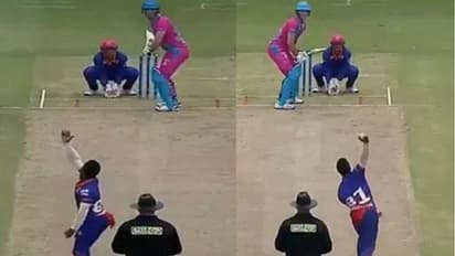 2 கையிலும் விக்கெட் போட்டு தெறிக்கவிட்ட தென்னாப்பிரிக்க ஸ்பின்னர்.. வீடியோ