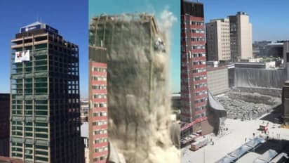 22 നിലകെട്ടിടം തകര്ത്തത് 30 സെക്കന്റുകൊണ്ട്, ഉപയോഗിച്ചത് 894 കിലോഗ്രാം സ്ഫോടക വസ്തു; വീഡിയോ