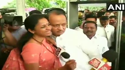 అన్నాచెల్లిలి అనుబంధం: అజిత్ పవార్‌ను హత్తుకున్న సుప్రియా సూలే