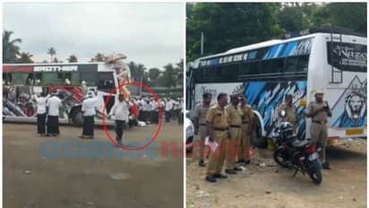 ടൂറിസ്റ്റ് ബസ് സംഘടനയുടെ യോഗത്തിനിടെയും കൈവിട്ട കളി: ബസിടിച്ച് ജീവനക്കാരന് പരിക്ക്