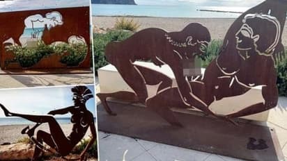 ഒറിജിനലിനെ വെല്ലുന്ന ലുക്ക്; ബീച്ചിലെ നഗ്നശില്പങ്ങള് തച്ചുടക്കണമെന്ന് സഞ്ചാരികള്