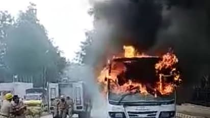BMTC bus catches fire in Bengaluru, passengers and crew unhurt; probe ordered