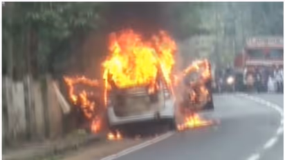 EC vehicle set ablaze in West Bengal’s Purulia