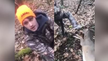 बुरी तरह तड़पते हिरण पर हंस रहे थे युवक, फिर हंसते हुए बेदर्दी से उखाड़ दिए सींघ