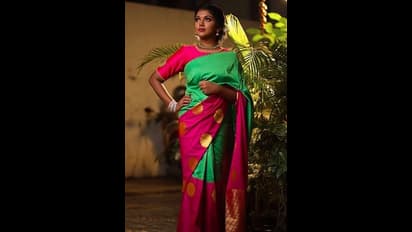 வண்ண வண்ண சேலையில்... வானவில் போன்ற அழகில் நடிகை ரித்விக்கா வெளியிட்ட கண்கவர் கிளிக்ஸ்..!