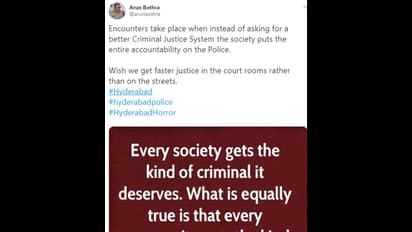 हैदराबाद एनकाउंटर पर दो खेमों में बंट गए बड़े,बड़े अधिकारी, कई IPS ने बताया क्यों है ये गलत...