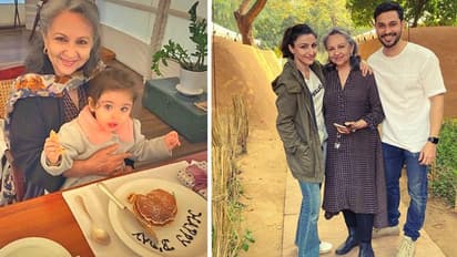 नातिन को गोद में बिठाकर 75 की शर्मिला ने काटा केक, बेटी दामाद के साथ यूं मनाया जन्मदिन
