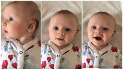 ''ആദ്യമായി ശബ്ദം കേട്ടപ്പോഴുള്ള അവളുടെ ചിരി...'' വൈറലായി വീഡിയോ