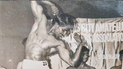 ஜெமினி கணேசன் - முத்து ராமன் கையால் மிஸ்டர் மெட்ராஸ் பட்டம் பெற்ற மீராமிதுன் தந்தை! முதல் முறையாக அவரே வெளியிட்ட புகைப்படங்கள்!