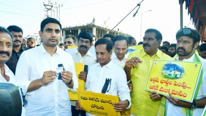 ఆర్టీసీ చార్జీలపై నిరసన: బాలకృష్ణ స్పెషల్ అట్రాక్షన్ (ఫొటోలు)