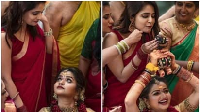 'കണ്ണാ കണ്മണി' സഹതാരമായ 'ബെസ്റ്റിയുടെ വിവാഹം ആഘോഷമാക്കി നടി മാളവിക വെയില്സ്