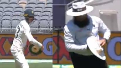 அம்பயர் பிடித்த அருமையான கேட்ச்.. பிளேயர்ஸ் கேட்ச் புடிச்சு நிறைய பார்த்துருப்பீங்க.. ஒரு சேஞ்சுக்கு இந்த வீடியோவை பாருங்க