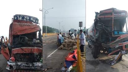 இரு லாரிகள் நேருக்கு நேர் பயங்கர மோதல்..! ஆம்பூரில் பரபரப்பு..!