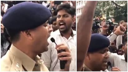 உதவி கமிஷனர் பாடிய தேசியகீதம்..! நாட்டுப்பற்று முன் தோற்றுப் போன ஜாதி மதம் இனம் பாகுபாடு..! ஓரே நொடியில் கலைந்து சென்ற போராட்டக்காரர்கள்..!