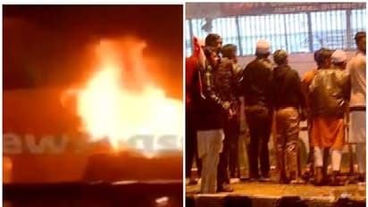 ദില്ലി ഗേറ്റിൽ സംഘർഷം: പ്രതിഷേധക്കാർക്ക് നേരെ ലാത്തിചാർജ്, വാഹനങ്ങൾക്ക് തീയിട്ടു