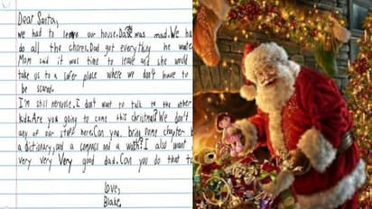 പ്രിയപ്പെട്ട സാന്ത, എനിക്ക് നല്ല ഒരച്ഛനെ സമ്മാനമായി തരുമോ? ഏഴ് വയസ്സുകാരന്റെ കണ്ണ് നനയിക്കുന്ന കത്ത്