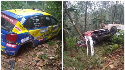 കോട്ടയത്ത് റാലിക്കിടെ കാർ അപകടം; വീഡിയോ