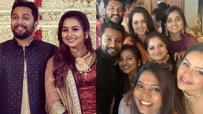 മെറൂണ് ലെഹങ്കയും ഹെവി ചോക്കറും; വിവാഹനിശ്ചയത്തിന് അതിമനോഹരിയായി മൃദുല മുരളി
