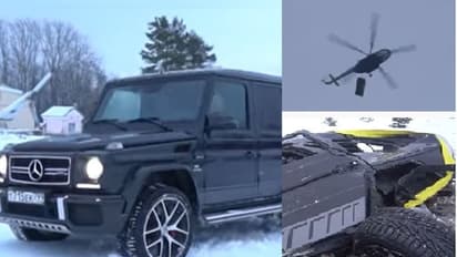 ಕೋಟಿ ರೂ. ಬೆಂಝ್ ಕಾರನ್ನು ಹೆಲಿಕಾಪ್ಟರ್ ಮೂಲಕ ಬಿಸಾಡಿದ ಪುಣ್ಮಾತ್ಮ!