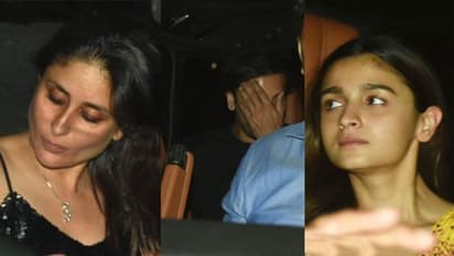 पार्टी में बिना मेकअप ही पहुंच गईं करीना, पत्नी के साथ ऋषि कपूर तो बुआ के साथ दिखीं करिश्मा