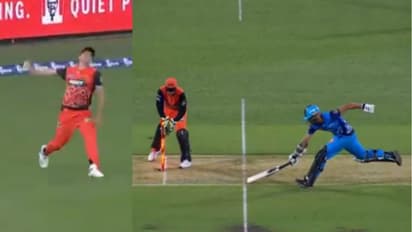 பவுண்டரி லைனிலிருந்து த்ரோவையே பவுலிங் ஆக்ஷனில் துல்லியமா விட்ட ஆஸ்திரேலிய பவுலர்.. செம ரன் அவுட்.. வீடியோ