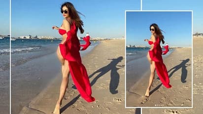 রেড হট লুকে 'হ্যাপি হ্যাপি' মুডে বাজিমাত মৌনির, ৩ নম্বর ছবিটি না দেখলেই মিস