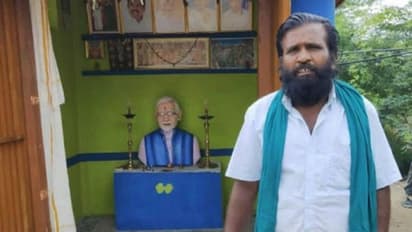 Photos| ಮೋದಿ ಕಾರ್ಯಕ್ಕೆ ಮಾರುಹೋದ ರೈತ, ಹೊಲದಲ್ಲೇ 'ನಮೋ ಗುಡಿ' ನಿರ್ಮಾಣ!