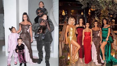 Kim Kardashian West shows off Balmain's custom crystal sweaters for Christmas