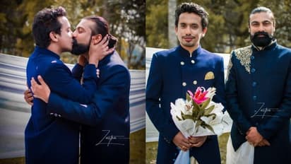 'ഇത് കിസ്സ് ഓഫ് ലവ്'; വിവാഹ ചിത്രങ്ങള്‍ പങ്കുവെച്ച് കേരളത്തിലെ രണ്ടാമത്തെ ഗേ ദമ്പതികള്‍