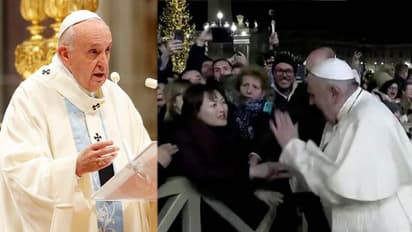 കൈ പിടിച്ച് വലിച്ച സ്ത്രീയുടെ കയ്യില്‍ അടിച്ച സംഭവം; ഖേദം പ്രകടിപ്പിച്ച് ഫ്രാന്‍സിസ് മാര്‍പ്പാപ്പ