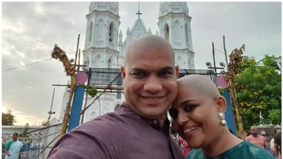 പുതുവര്ഷത്തില് പുതുലുക്ക്; വേളാങ്കണ്ണിയില് പോയി തലമൊട്ടയടിച്ച് ഹൈബിയും അന്നയും