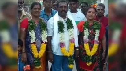 இரு மனைவிகளையும் ஊராட்சித் தலைவிகளாக வெல்ல வைத்த கணவர்..! குடும்பத்தோடு குதூகலம்..!