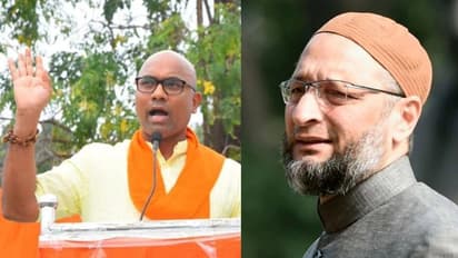 അസദുദ്ദീന് ഒവൈസിയെ തലകീഴായി കെട്ടിത്തൂക്കി താടി വടിക്കുമെന്ന് ബിജെപി എം പി