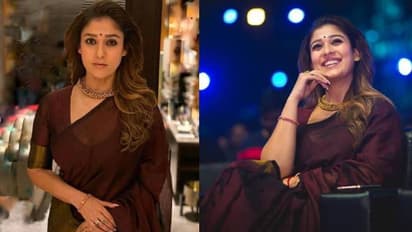 മെറൂൺ സാരിയും ഒപ്പം ട്രെഡീഷണൽ ആഭരണങ്ങളും; പുരസ്കാര നിശയിൽ തിളങ്ങി നയൻതാര