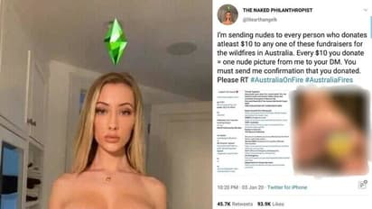 ಒಳ್ಳೆ ಕೆಲಸಕ್ಕೆ ತನ್ನ ಬೆತ್ತಲೇ ಪೋಟೋ ಮಾರಾಟ...2 ದಿನದಲ್ಲಿ ಕೋಟಿ ಕೋಟಿ ಸಂಗ್ರಹ