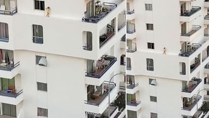 ചങ്കിടിക്കുന്ന വീഡിയോ; അമ്മയുടെ കണ്ണ് വെട്ടിച്ച് ജനാലയിലൂടെ ചാടിയ കുട്ടി ചെയ്തത്...