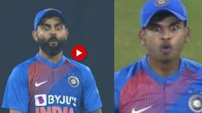 ఎక్స్ప్రెషన్లతో ఆట: కోహ్లీ ఒక ఉఫ్.. అయ్యర్ మరొక ఉఫ్