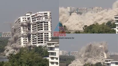 സർവ്വം പൊടിപടലം: മരടിൽ എച്ച്ടുഒ ഫ്ലാറ്റ് ഇനിയില്ല, കെട്ടിടം തകർത്തു