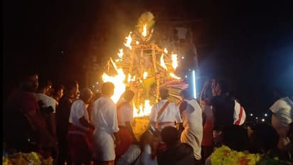 ಚಿಕ್ಕಲ್ಲೂರು ಜಾತ್ರೆ: ಚಂದ್ರಮಂಡಲ ಜ್ಯೋತಿ ಬಾಗಿದ ಕಡೆ ಉತ್ತಮ ಮಳೆ, ಬೆಳೆ.!