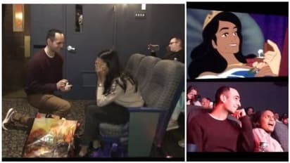 காதலன் வெளியிட்ட "ஷாக்கிங்" வீடியோ..! சினிமா தியேட்டரில் ஆடிப்போன காதலி...! இனி படத்தில் கூட இப்படி ஒரு காதலை காண முடியாது...!