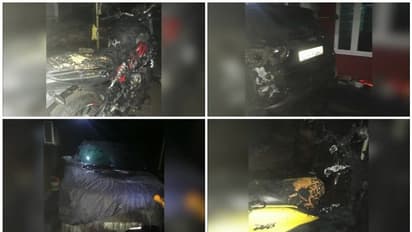 തൃശ്ശൂരില് യുവാവിന്റെ ലക്ഷങ്ങള് വില വരുന്ന വാഹനങ്ങള് തീവെച്ച് നശിപ്പിച്ചു