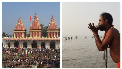 Pilgrims bath at Gangasagar