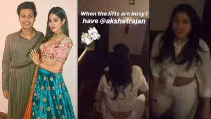 Janhvi Kapoor piggybacks on ex-boyfriend Akshat Rajan (Video)
