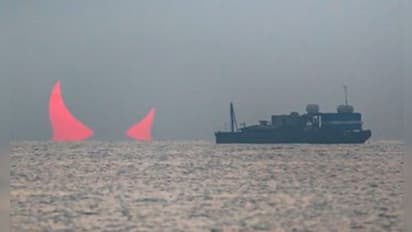 সূর্য গ্রহণে ডেভিল হর্ণ, সোশ্যাল মিডিয়ায় ভাইরাল সূর্যোদয়ের ছবি