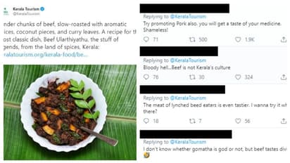 ബീഫ് ഉലര്ത്തിയതിന്റെ പാചകക്കൂട്ട് ട്വീറ്റ് ചെയ്ത് കേരള ടൂറിസം; ട്വിറ്ററില് വാക്പോര്