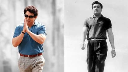 அச்சு அசலாக எம்.ஜி.ஆராக மாறிய அரவிந்த் சாமி... வைரலாகும் "தலைவி" படத்தின் பர்ஸ்ட் லுக்...!