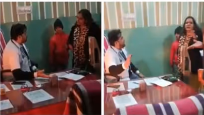 കസേര വിട്ടുകൊടുത്തില്ല; മിന്നല് പരിശോധനയ്ക്കെത്തിയ സബ് കളക്ടറും ഡോക്ടറും 'തമ്മിലടി', വീഡിയോ വൈറല്