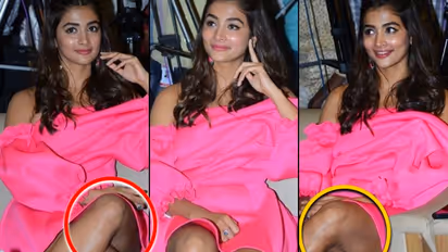 Pooje Hegde escapes 'oops' moment wearing a pink dress