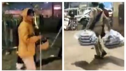 কম্বল, খাবার 'চুরি' উত্তরপ্রদেশ পুলিশের, সোশ্যাল মিডিয়ায় নিন্দার ঝড়, দেখুন ভিডিও