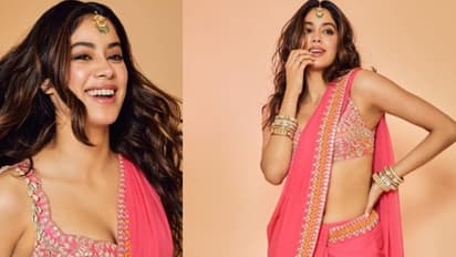 സാരിയില് 'ഹോട്ട്' ലുക്കില് ജാന്വി കപൂര്